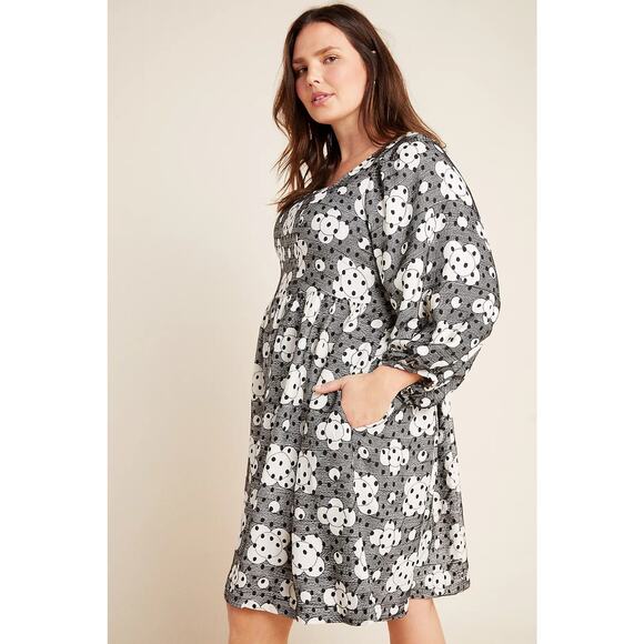 New Anthropologie Jane Textured Babydoll Dress - Picture 3 of 6